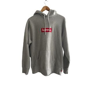 Supreme Box Logo Hoodie Heather Grey Large